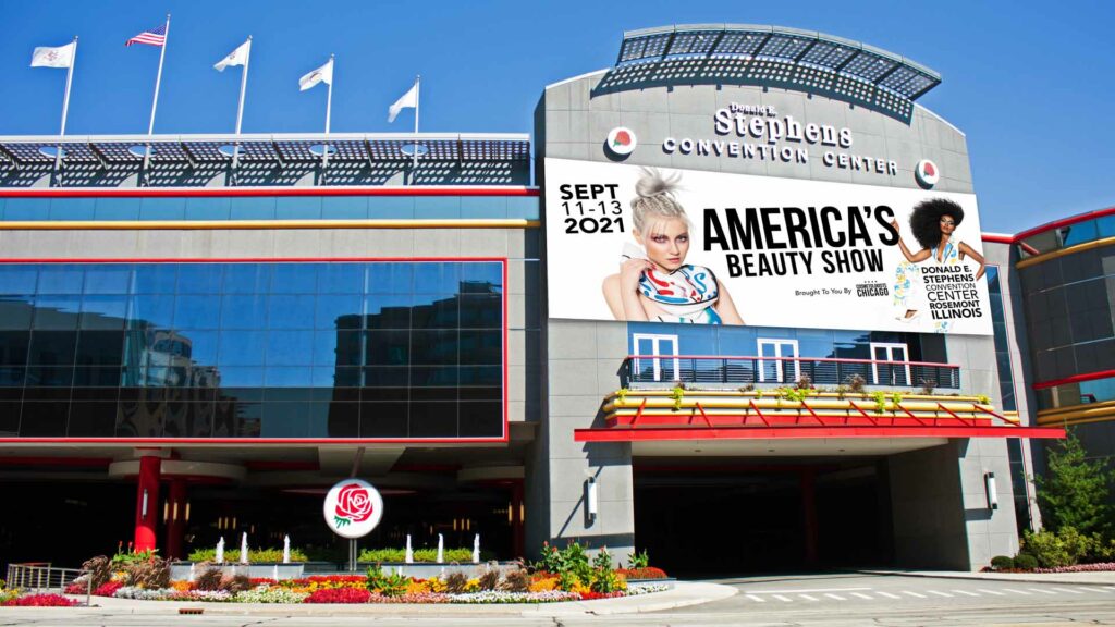 Americ Beauty show ribbon cutting Americ Beauty show ribbon cutting